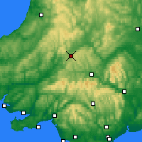 Nächste Vorhersageorte - Cambrian Mountains - Karte