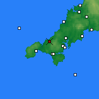 Nächste Vorhersageorte - Camborne - Karte