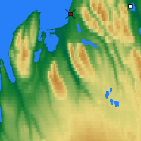 Nächste Vorhersageorte - Blönduós - Karte