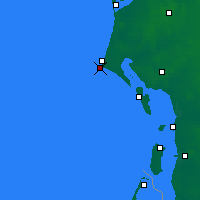 Nächste Vorhersageorte - Blavand Cape - Karte