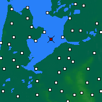 Nächste Vorhersageorte - Houtribdijk - Karte