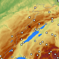 Nächste Vorhersageorte - La Chaux-de-Fonds - Karte