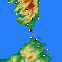 Nächste Vorhersageorte - Capo Pertusato - Karte