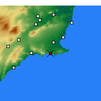Nächste Vorhersageorte - Cartagena - Karte