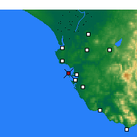 Nächste Vorhersageorte - Cádiz - Karte