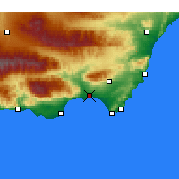 Nächste Vorhersageorte - Almería - Karte