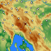 Nächste Vorhersageorte - Čabar - Karte