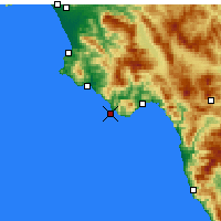 Nächste Vorhersageorte - Cape Palinuro - Karte