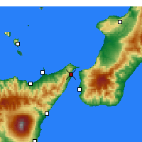 Nächste Vorhersageorte - Messina - Karte