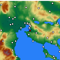 Nächste Vorhersageorte - Thessaloniki - Karte