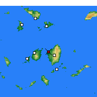 Nächste Vorhersageorte - Naxos - Karte