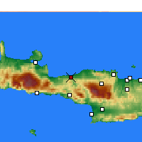 Nächste Vorhersageorte - Rethymno - Karte