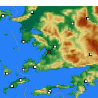 Nächste Vorhersageorte - Bodrum-Milas Flughafen - Karte