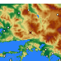 Nächste Vorhersageorte - Muğla - Karte