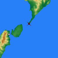 Nächste Vorhersageorte - Kap Lopatka - Karte