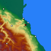 Nächste Vorhersageorte - Machatschkala - Karte