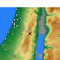 Nächste Vorhersageorte - Jerusalem - Karte