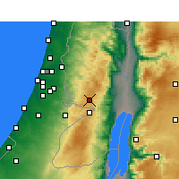 Nächste Vorhersageorte - Jerusalem Flughafen - Karte