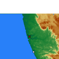 Nächste Vorhersageorte - Mangaluru - Karte