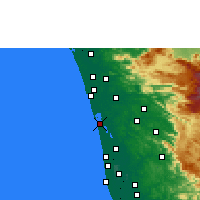Nächste Vorhersageorte - Kochi - Karte