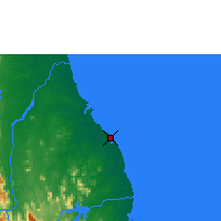 Nächste Vorhersageorte - Batticaloa - Karte