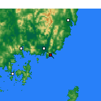 Nächste Vorhersageorte - Busan - Karte