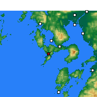 Nächste Vorhersageorte - Nagasaki - Karte