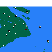 Nächste Vorhersageorte - Nanhui - Karte