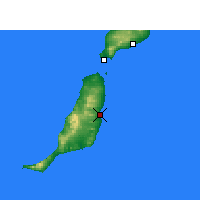 Nächste Vorhersageorte - Fuerteventura - Karte