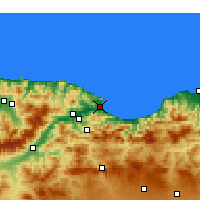 Nächste Vorhersageorte - Bejaia - Karte