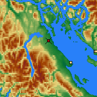 Nächste Vorhersageorte - Campbell River - Karte