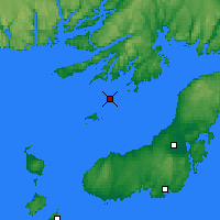 Nächste Vorhersageorte - Sagona Island - Karte