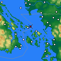 Nächste Vorhersageorte - Saturna Island - Karte