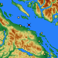 Nächste Vorhersageorte - Ballenas Island - Karte