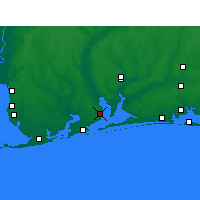 Nächste Vorhersageorte - Pensacola Flughafen - Karte