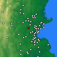 Nächste Vorhersageorte - Bedford - Karte