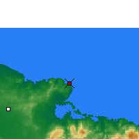 Nächste Vorhersageorte - Punta Lucrecia - Karte