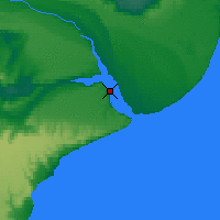 Nächste Vorhersageorte - Puerto Santa Cruz - Karte