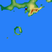 Nächste Vorhersageorte - Juan Carlos Island - Karte