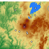 Nächste Vorhersageorte - Tongariro NP - Karte