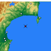 Nächste Vorhersageorte - Hawke Bay - Karte