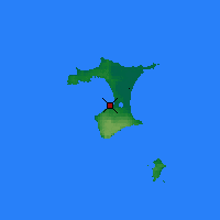 Nächste Vorhersageorte - Chatham Island - Karte