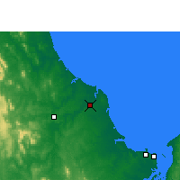 Nächste Vorhersageorte - Bundaberg - Karte