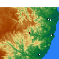 Nächste Vorhersageorte - Yarras - Karte