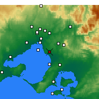 Nächste Vorhersageorte - Moorabbin - Karte