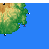 Nächste Vorhersageorte - Gabo Island Lighthouse - Karte