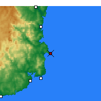 Nächste Vorhersageorte - Green Cape Aws - Karte