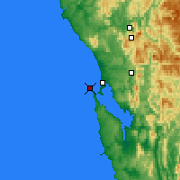 Nächste Vorhersageorte - Cape Sorrell - Karte