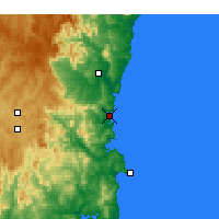 Nächste Vorhersageorte - Merimbula - Karte