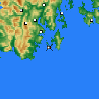 Nächste Vorhersageorte - Cape Bruny - Karte